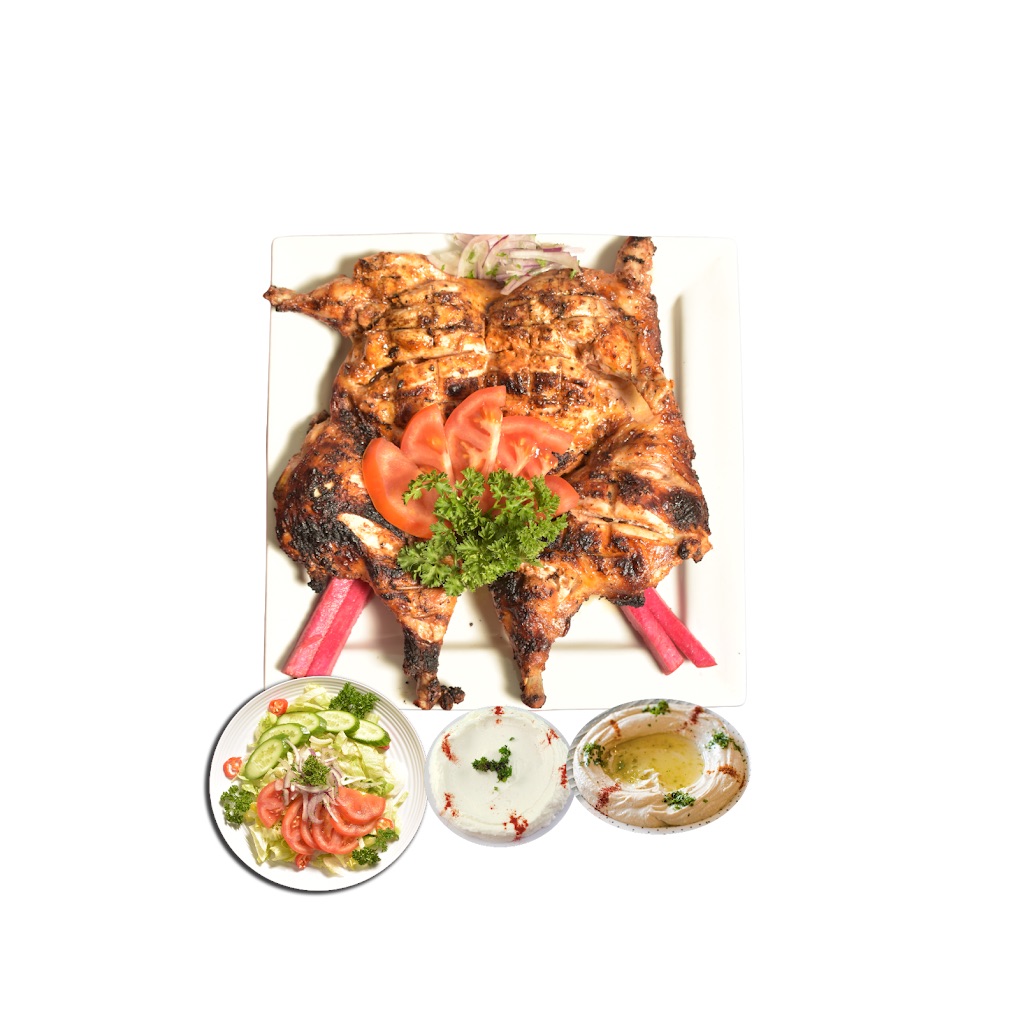 Whole charcoal-grilled chicken